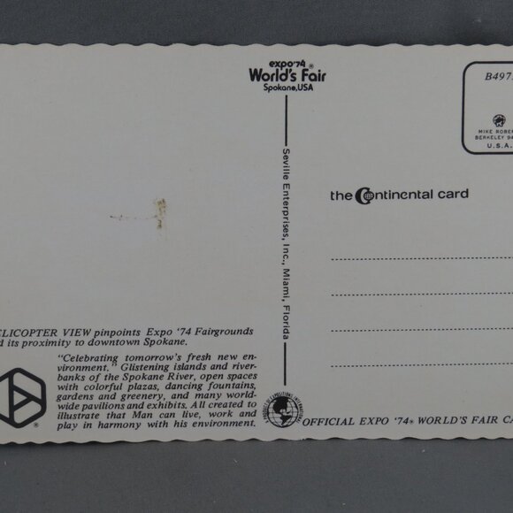 Vintage Postcard - Expo 1974 Spokane City Photo - Continental Card - Picture 2 of 4
